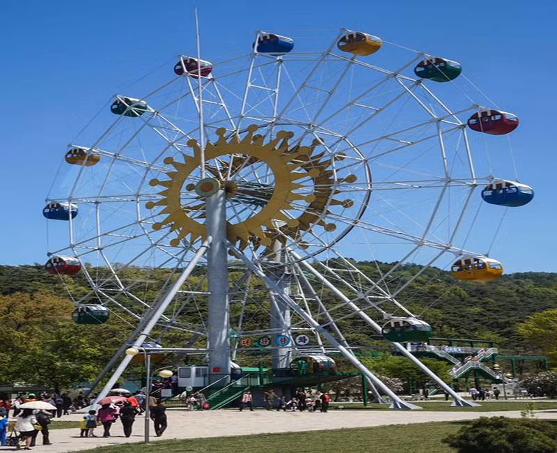 Bánh xe đu quay khổng lồ tại công viên giải trí Taesongsan. Ảnh: Mirror.