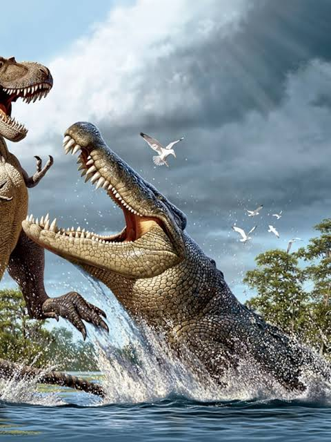 2. Deinosuchus: Chi cá sấu khổng lồ đã tuyệt chủng, sống vào cuối kỷ Phấn trắng.