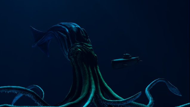 3. Tusoteuthis: Loài mực khổng lồ sống vào kỷ Phấn trắng, có kích thước tương đương với một con thương long.