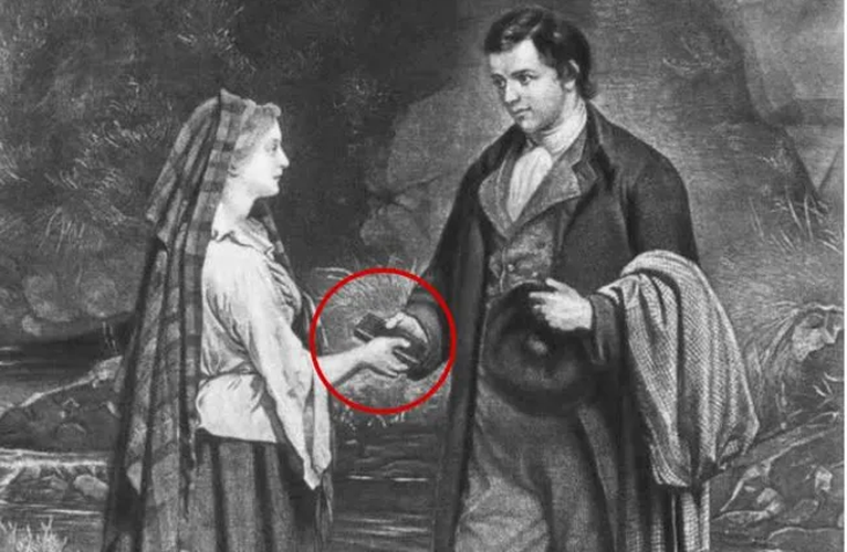 Tuy nhiên, khi bức tranh được phóng to, một chi tiết đặc biệt thu hút sự quan tâm. Có người cho rằng vật thể màu đen hình chữ nhật này giống một chiếc iPhone. Một số người tin rằng, đây có thể là một biểu tượng của du hành thời gian hoặc điều gì đó kỳ quái.