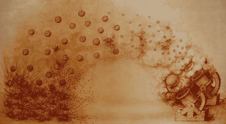 5. Đại bác ba nòng: Đây là một thiết kế đã được thực hiện. Đại bác này có 3 nòng pháo có thể bắn liên tục.