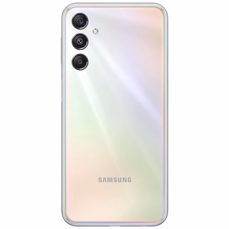 1. Samsung Galaxy M34 5G: Chiếc smartphone 5G này có phiên bản màu hồng ánh trắng đẹp và chuyển màu.