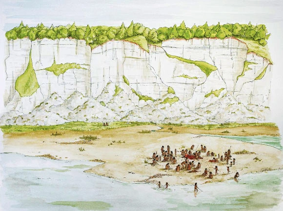 Khu vực này đã cung cấp nguyên liệu đá lửa tuyệt vời cho các công cụ lao động của Homo heidelbergensis. Khoảng 2.000 dụng cụ đá lửa đã được thu thập, cho thấy họ đã sử dụng chúng để giết thịt, đặc biệt là ngựa.