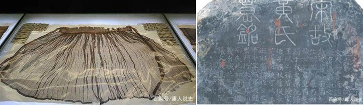 Một lỗ hổng đã được phát hiện trong ngôi mộ, cho thấy đã có người xâm nhập và lấy đi một số di vật. Tuy nhiên, mộ thất ở góc ngoài bên phải của ngôi mộ vẫn còn nguyên vẹn.