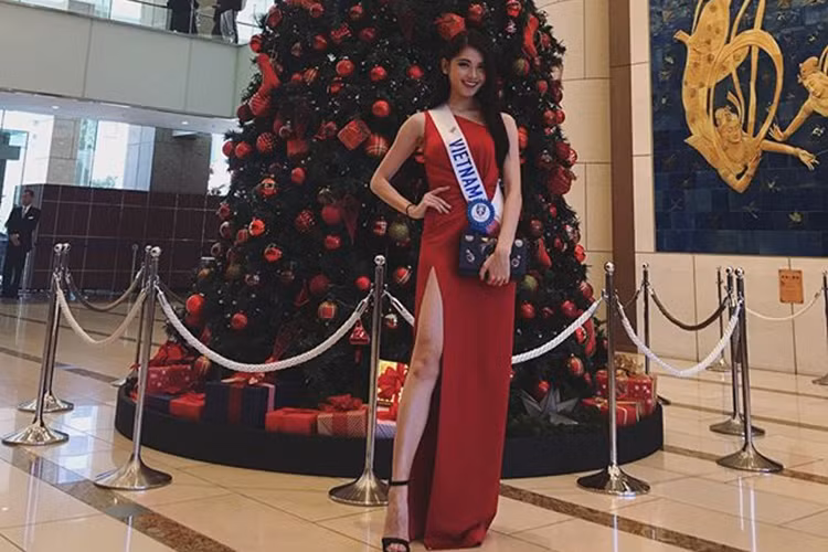 Thùy Dung bị thủy đậu nên không thể tham gia sự kiện của cuộc thi Hoa hậu Quốc tế 2017 vào tối ngày 9/11.