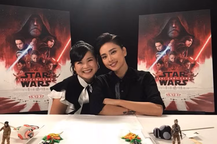 Ngô Thanh Vân khoe ảnh hội ngộ bạn diễn trong bộ phim "Star Wars- The last Jedi" sắp công chiếu.
