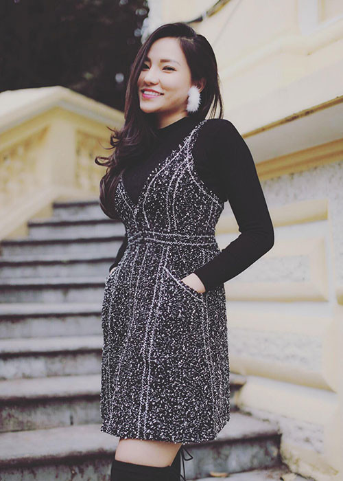 Lý Phương Châu than thở cô tăng cân sau chuyến công tác ở Hà Nội.