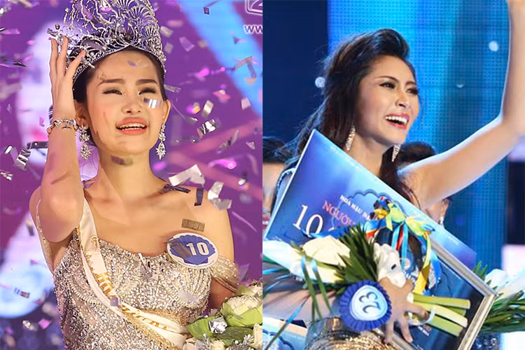 Nhược điểm lớn nhất trên gương mặt của của Lê Âu Ngân Anh là bờ môi cong hơi quá đà. Còn nhan sắc của Đặng Thu Thảo được nhận xét chưa thực sự nổi bật. Ảnh: Vietnamnet, Thể thao văn hóa