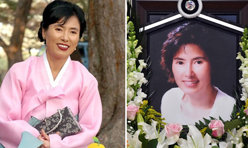 Di ảnh của nữ diễn viên quá cố.