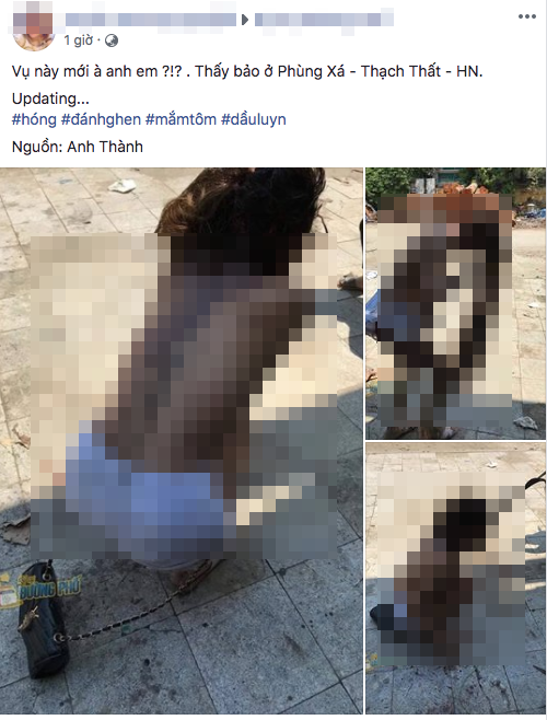 Thông tin và hình ảnh được chia sẻ lên mạng xã hội gây xôn xao dư luận.