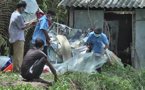 Hiện trường phát hiện ra thi thể của bà Phận.