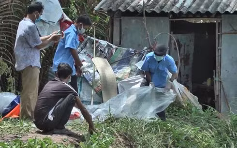 Hiện trường phát hiện ra thi thể của bà Phận.