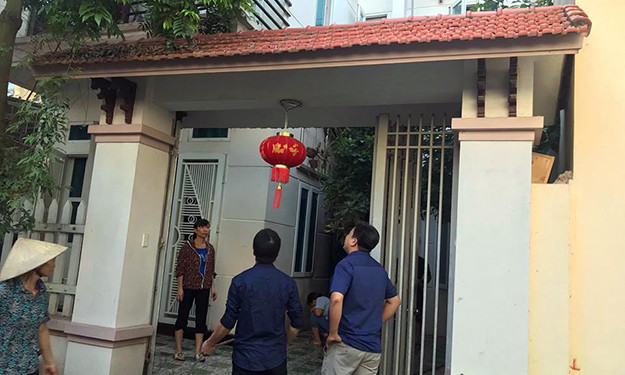 Ngôi nhà của chị H., nơi xảy ra vụ chém 3 người kinh hoàng.