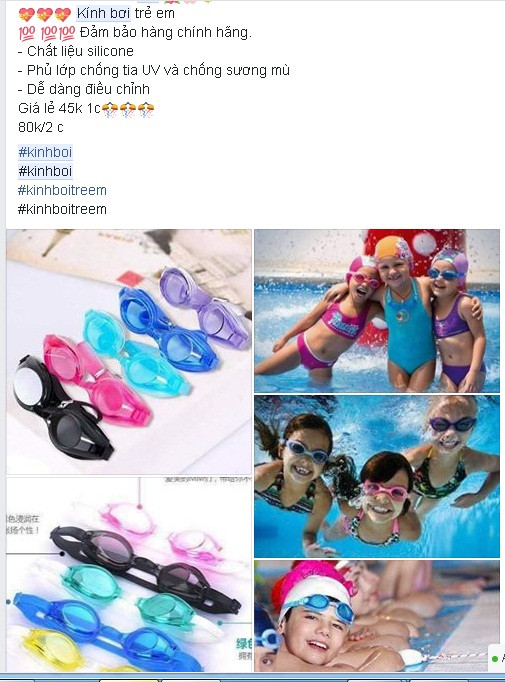 Sản phẩm được quảng cáo chữ Trung Quốc, chống được tia UV song giá chỉ 45 nghìn đồng/chiếc.