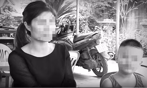 Chị Hương và cháu Đoàn N.M.