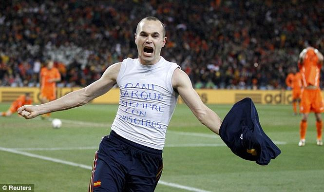 Andres Iniesta ghi bàn quyết định giúp Tây Ban Nha vô địch World Cup 2010
