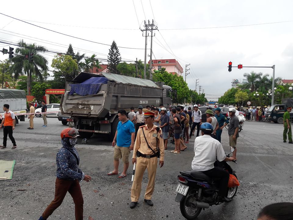 Hiện trường vụ tai nạn.