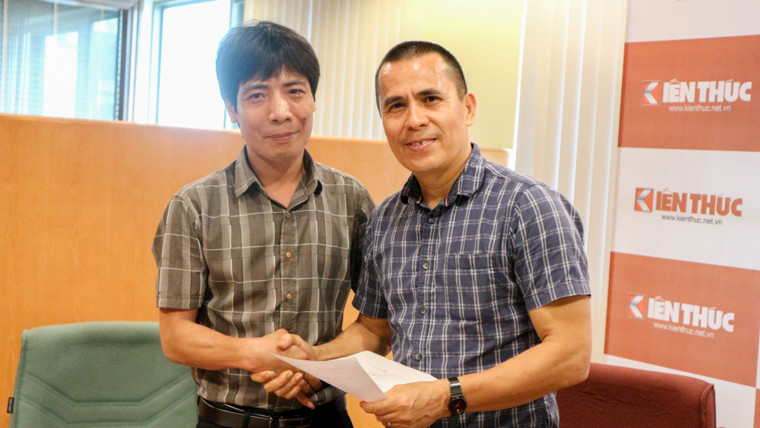 Giao Pho TBT Nguyen Thi Mai Huong phu trach Bao dien tu Kien Thuc thay ong Nguyen Minh Quang-Hinh-2