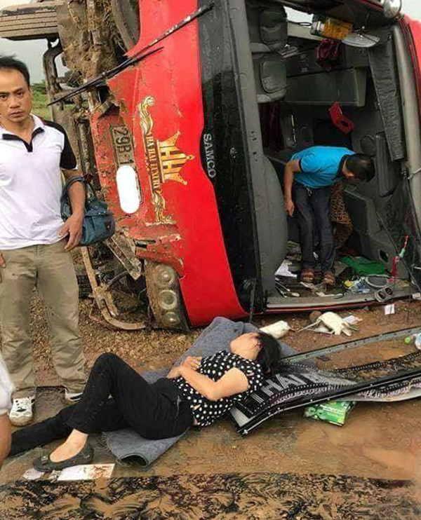 Hiện trường vụ tai nạn.