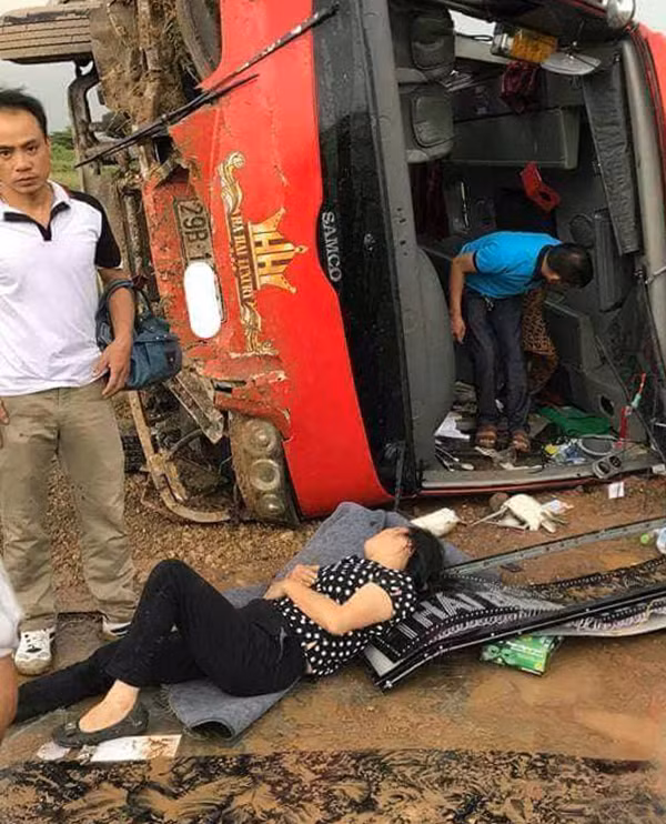 Hiện trường vụ tai nạn.