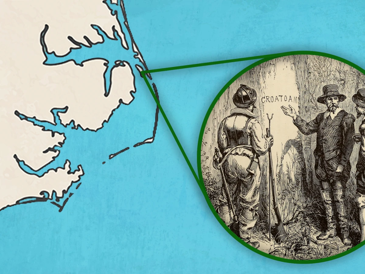 1. Đảo Roanoke: Năm 1587, nhóm thực dân Anh đến đảo Roanoke ngoài khơi Bắc Carolina. Khi tàu tiếp tế quay lại sau ba năm, họ thấy khu định cư bỏ hoang, chỉ còn lại dòng chữ "Croatoan". Đây là một trong những thành phố nổi tiếng đột ngột biến mất không dấu vết .