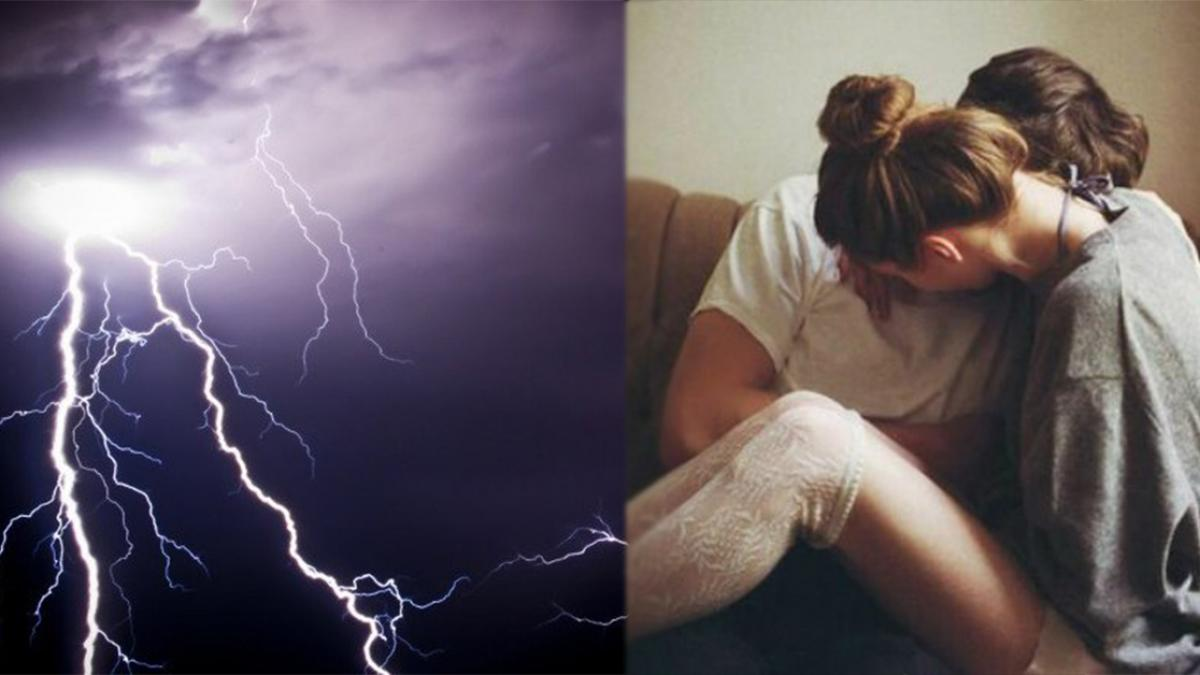 8. Nằm xuống không an toàn khi sấm sét: Cách tốt nhất là ngồi xuống, ôm lấy hai đầu gối và cúi đầu về phía trước.