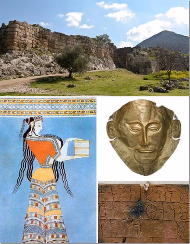 7. Nền văn minh Mycenae, Hy Lạp: Hùng mạnh vào khoảng năm 1600 TCN, biến mất vào khoảng năm 1100 TCN có thể do thiên tai hoặc xung đột nội bộ và ngoại bang.