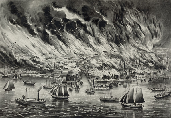 Chicago được mệnh danh là "Thành phố gió", gió đã làm cho lửa cháy mạnh hơn.