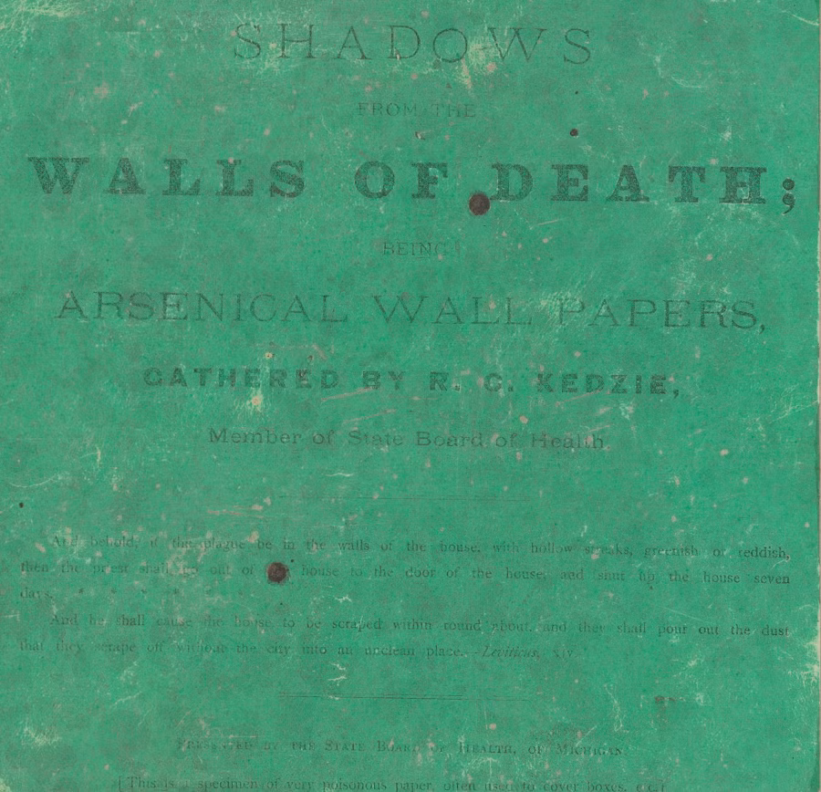 Cuốn sách nổi tiếng này chứa các mẫu giấy dán tường có hàm lượng thạch tín (asen) cao, mục đích cảnh báo về sự nguy hiểm của các chất tạo màu dựa trên asen trong thời đại Victoria.