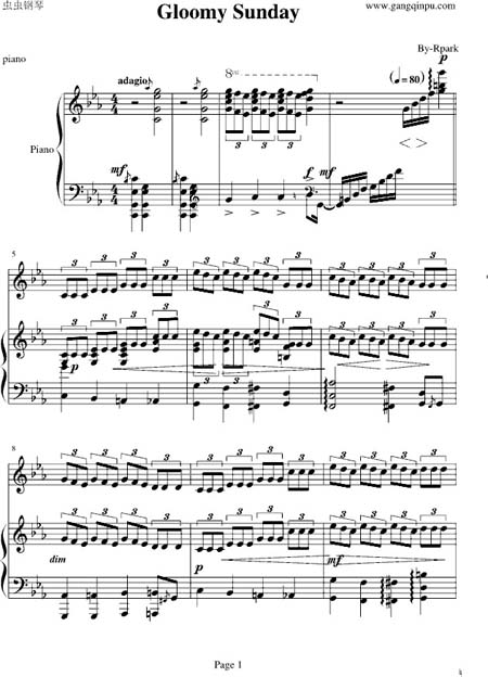  Bài hát "Gloomy Sunday" từng gây ra hàng loạt vụ tự sát bí ẩn, khiến nhiều người gọi nó là bài hát tử thần, bài hát bị nguyền rủa, hay bài hát ma ám.
