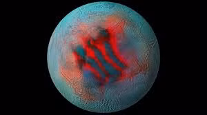 Các vết nứt gần như song song, được gọi là "vằn hổ", ở cực Nam của Enceladus, được quan sát lần đầu bởi tàu vũ trụ Cassini của NASA vào năm 2005. Các chuyên gia tin rằng các vết nứt này có thể là nguồn gốc của các tia nước lớn phun lên gần cực Nam.