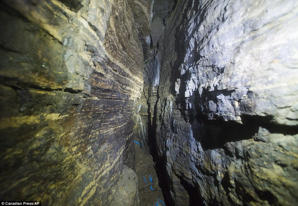 Bên trong, có nhiều nhánh phức tạp và dấu vết cào ba răng, một loại công cụ chưa xuất hiện trong lịch sử loài người cho đến khoảng năm 2.500 trước Công nguyên.