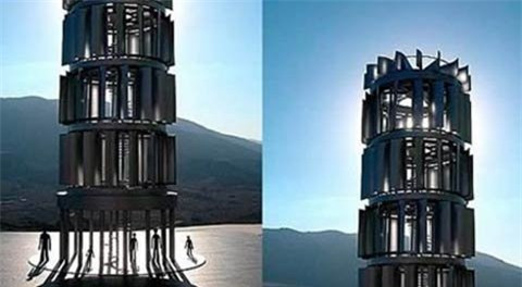 Tháp Turbine Gió. Là ý tưởng thiết kế bởi kiến trúc sư Michael Jantzen, tòa tháp này là một khái niệm mới về việc sản xuất điện. Phần điện được tạo ra từ tuabin sẽ được dùng để chiếu sáng các tòa nhà vào ban đêm.