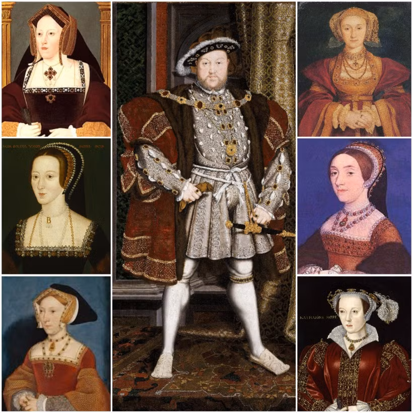 Những hoàng hậu của Vua Henry VIII gồm: Catherine xứ Aragon, Anne Boleyn, Jane Seymour, Anne of Cleves, Kathryn Howard và Catherine Parr. Trong số này, có hoàng hậu bị Vua Henry VIII xử tử cũng có người phải chấp nhận ly hôn.