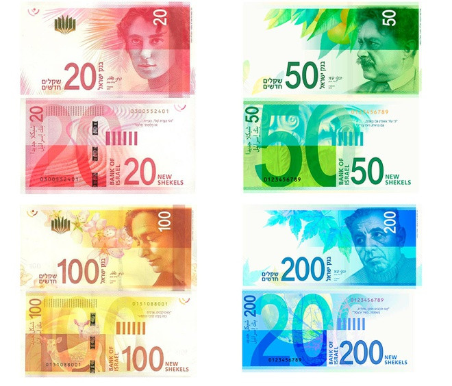 Hai nữ nhà văn nổi tiếng xuất hiện trên đồng tiền của Israel là Leah Goldberg và Rachel Bluwstein. Cụ thể, hình ảnh của bà Rachel Bluwstein xuất hiện trên tờ 20 Shekel còn bà Leah Goldberg xuất hiện trên tờ 100 Shekel. Ảnh: Global Exchange Nicaragua.