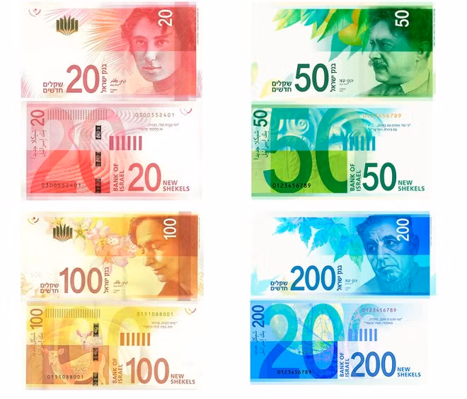 Hai nữ nhà văn nổi tiếng xuất hiện trên đồng tiền của Israel là Leah Goldberg và Rachel Bluwstein. Cụ thể, hình ảnh của bà Rachel Bluwstein xuất hiện trên tờ 20 Shekel còn bà Leah Goldberg xuất hiện trên tờ 100 Shekel. Ảnh: Global Exchange Nicaragua.