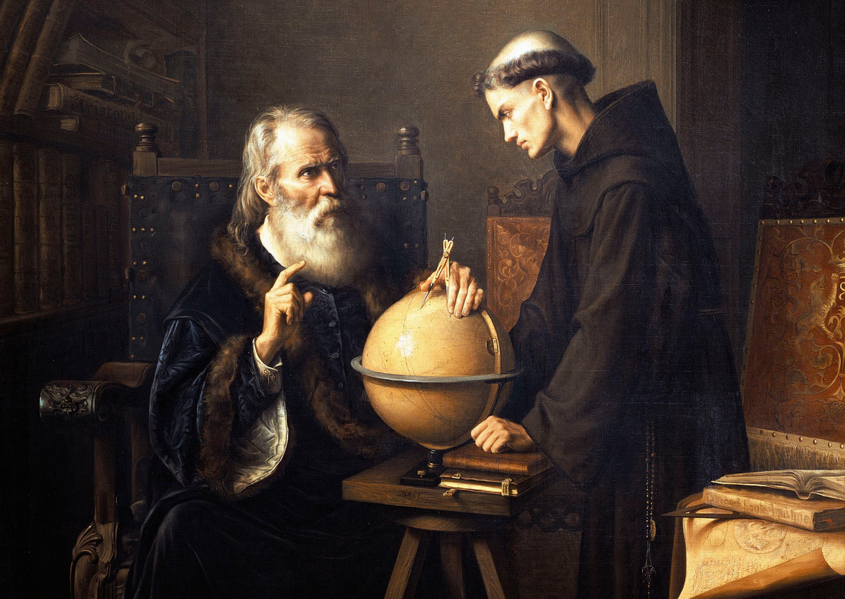 Galileo Galilei đưa ra thuyết Nhật tâm Copernicus và kiên quyết bảo vệ phát kiến này của mình trước sự phản đối của Giáo hội thời đó. Với quan điểm đó, vào ngày 22/6/1633, ông bị đưa ra trước tòa án dị giáo để xét xử.