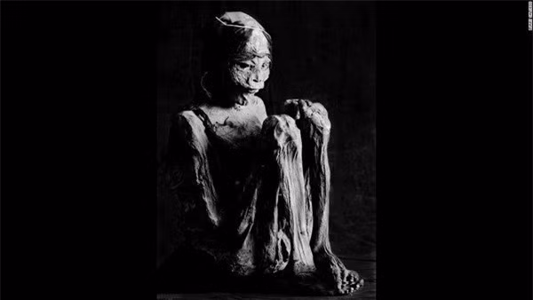 Bức hình này được chụp bằng tất cả niềm say mê, thích thú của Salcedo đối với nghệ thuật tái hiện chân dung. Bạn có thể thấy niềm vui, niềm đam mê, sự ngọt ngào hay ngay cả sợ hãi biểu cảm trên khuôn mặt xác ướp này?.