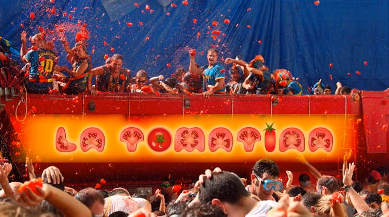 Lễ hội La Tomatina nổi tiếng thế giới của Tây Ban Nha được tổ chức lần đầu tiên vào năm 1945. Sự kiện này bắt nguồn từ một cuộc xô xát xảy ra tại khu chợ trong thị trấn Bunol, người dân đã sử dụng rau củ để khiêu khích nhau.