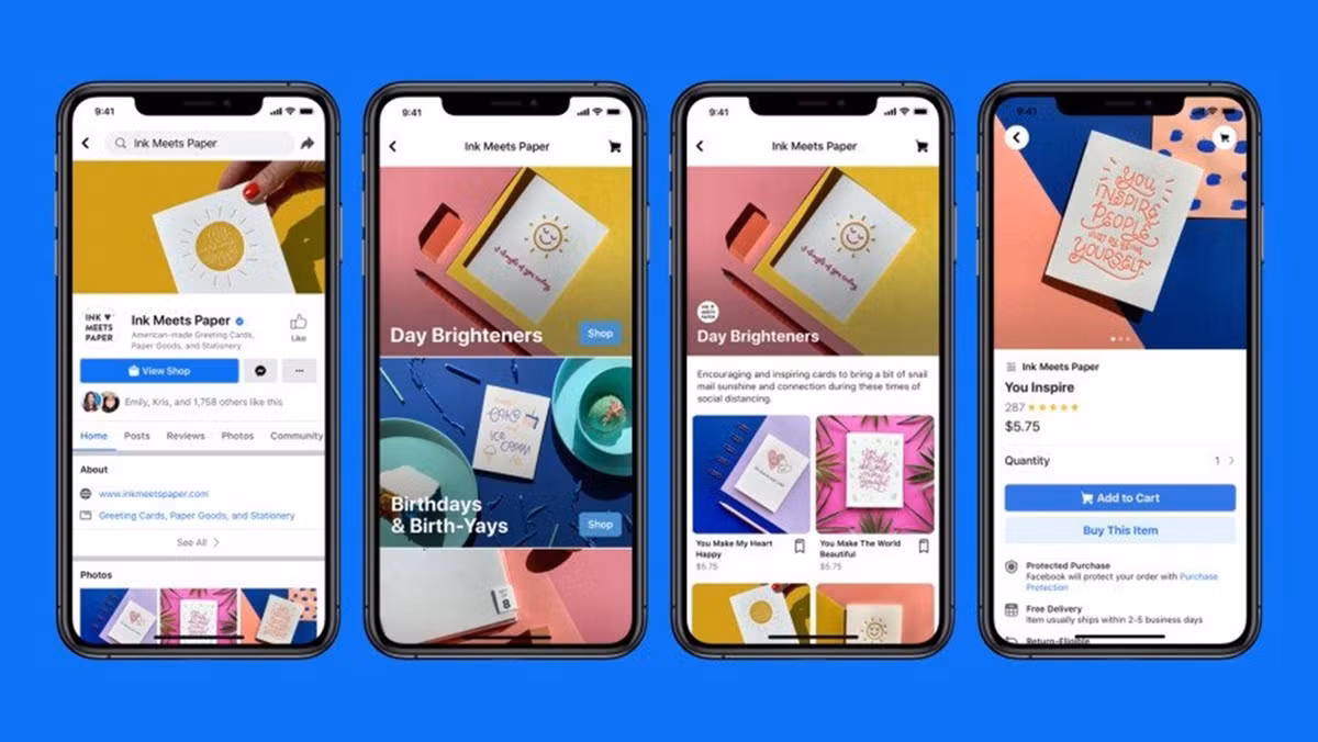 Gần đây, Facebook cũng “lấn sân” sang lĩnh vực thương mại điện tử bằng cách lập các shop cho phép doanh nghiệp mở gian hàng ảo trên mạng xã hội Facebook. Ngoài ra, trong tháng 4 vừa qua, công ty này cũng đã ra mắt tính năng phòng họp ảo - tương tự đối thủ Zoom - với tên gọi Messenger Rooms, cho phép người dùng có thể tạo một phòng họp ảo với 50 người tham gia.