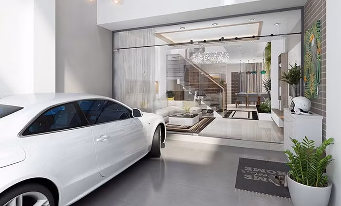 Nha 3 tang tren manh dat hinh thang theo phong cach hien dai-Hinh-4