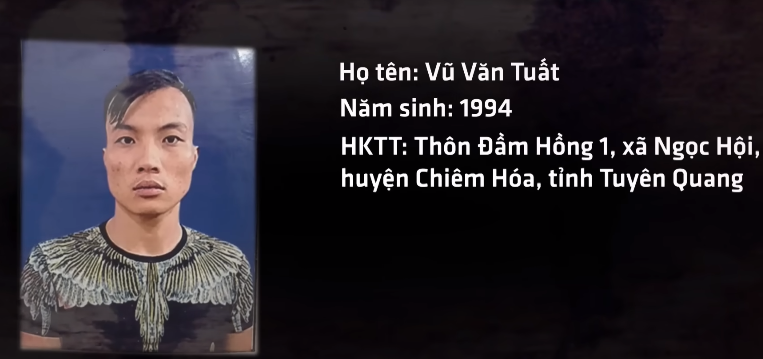 Qua nắm thông tin, Công an tỉnh Hưng Yên phát hiện trước khi chị L. tử vong vài ngày, có một nam thanh niên tới thuê trọ cạnh phòng nạn nhân. Do người này thuê có 2 ngày nên chủ nhà cũng chẳng biết bất cứ thông tin gì về nhân thân khách hàng. Cùng lúc này, Ban chuyên án được báo rằng, vào thời điểm trước khi vụ án xảy ra, có một nam thanh niên quê ở Chiêm Hóa (Tuyên Quang) xuất hiện ở khu vực An Bình (An Tảo, TP Hưng Yên, tỉnh Hưng Yên). Vào cuộc xác minh, chỉ ít giờ sau, chân dung đối tượng đã được Công an tỉnh Hưng Yên dựng lên. Đó là Vũ Văn Tuất (SN 1994, trú tại thôn Đầm Hồng, Ngọc Hội, huyện Chiêm Hóa, Tuyên Quang). 