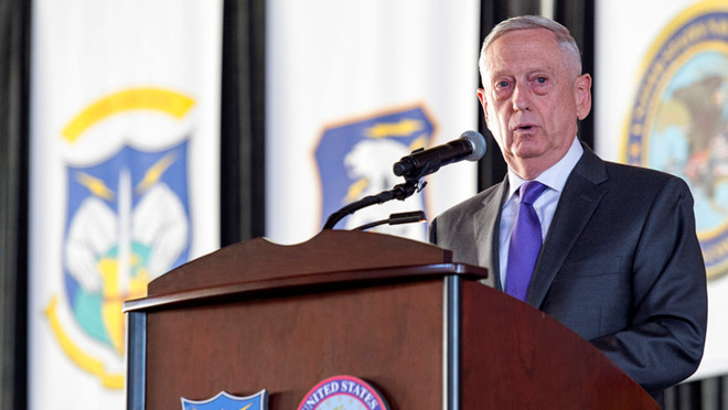Bộ trưởng Quốc phòng Mỹ ông James Mattis. Ảnh: DOD.
