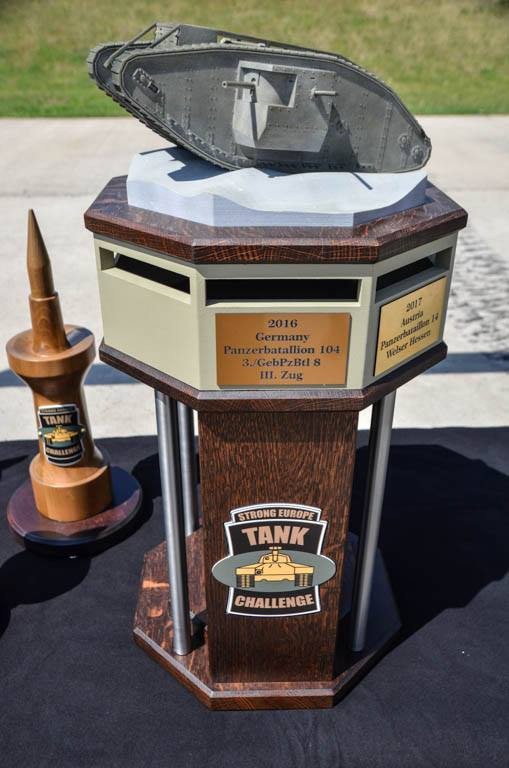 Như mọi năm, phần thưởng dành cho nhà vô địch vẫn là chiếc cúp với biểu tưởng của chiếc xe tăng đầu tiên trong lịch sử nhân loại, xe tăng Mark I do Anh sản xuất từ Chiến tranh Thế giới thứ nhất. Nguồn ảnh: BKP.