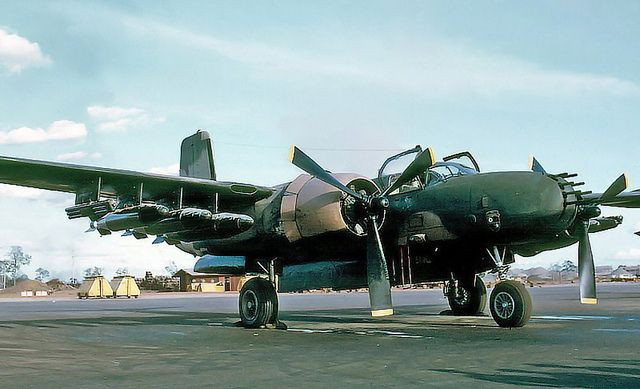 Các máy bay B-26 Marauder chỉ hoạt động đầu những năm 60 của thế kỷ trước - những năm "nhẹ nhàng nhất" với Không quân Mỹ trong Chiến tranh Việt Nam. Nguồn ảnh: Flickr.