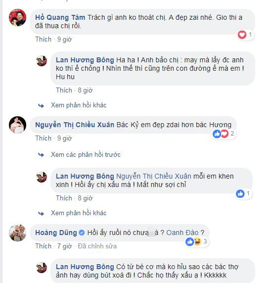 Loạt sao Việt thích thú bình luận về bức ảnh trong quá khứ của vợ chồng nghệ sĩ Lan Hương.