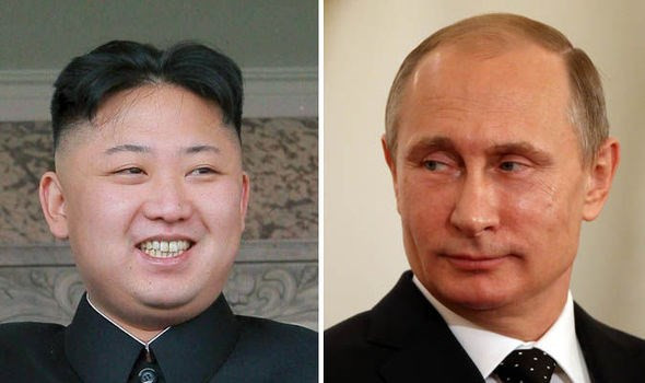 Tổng thống Nga Vladimir Putin và lãnh đạo Triều Tiên Kim Jong-un. (Nguồn: EPA/Getty)