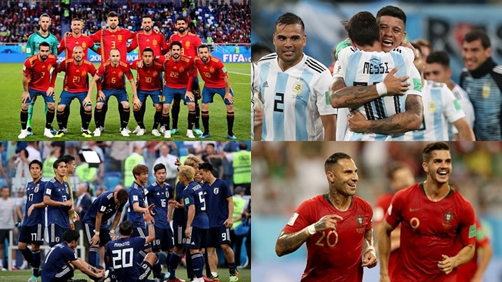Danh sách 16 đội bóng giành vé vào vòng 1/8 World Cup 2018 gồm có: