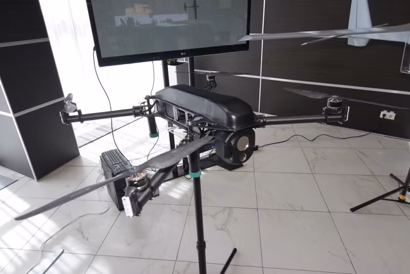 Máy bay không người lái bốn cánh quạt loại K-0107. Nguồn ảnh: ExpoRu.