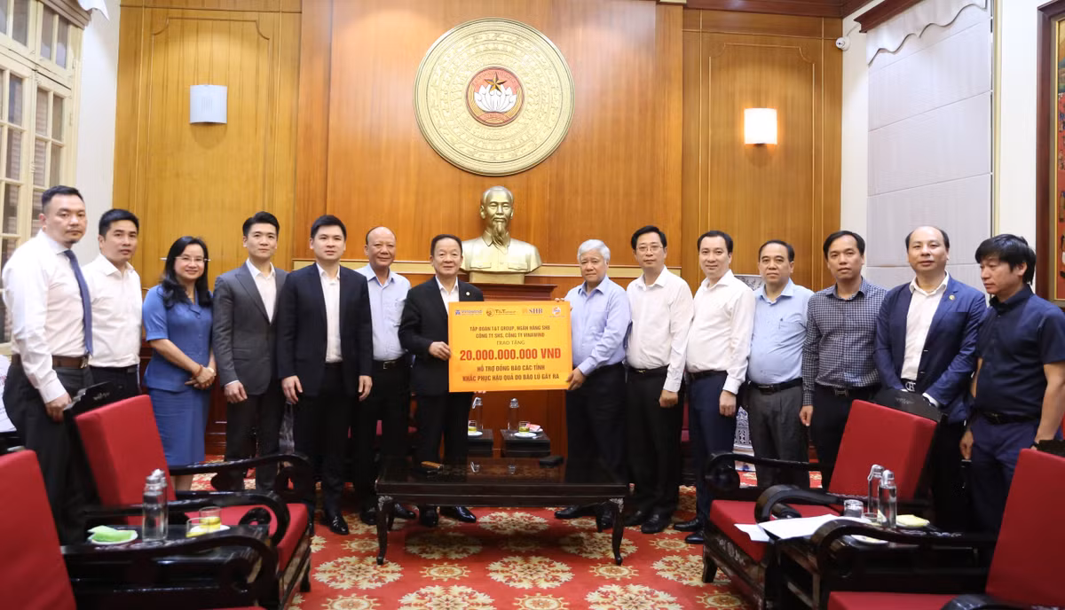 Cac doanh nghiep cua bau Hien ung ho 20 ty dong khac phuc thiet hai bao lu